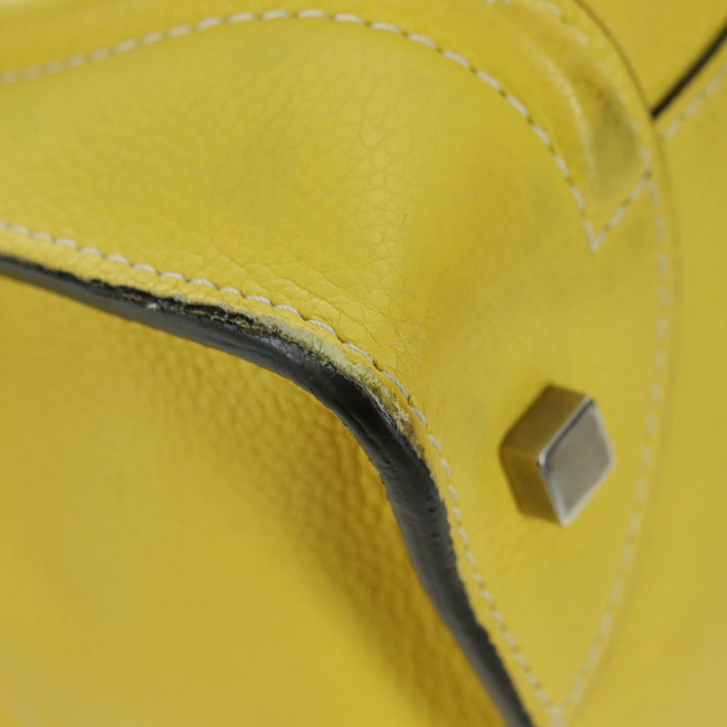 【日本直送】CELINE Luggage Mini Shopper 手提包 皮革 黃色 正品 ep14591V-14
