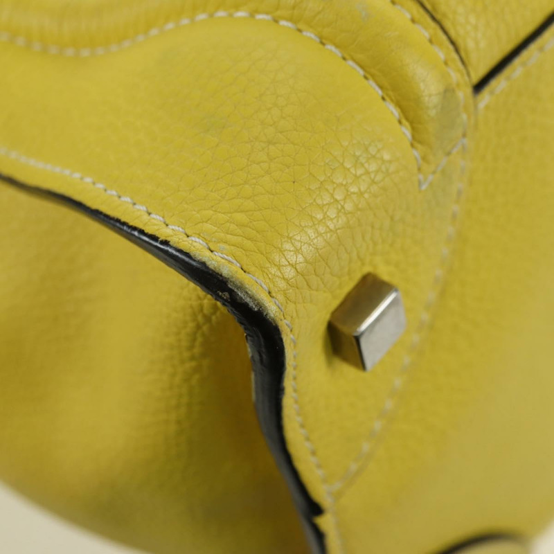 【日本直送】CELINE Luggage Mini Shopper 手提包 皮革 黃色 正品 ep14591V-16