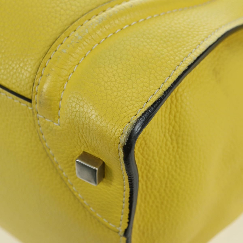 【日本直送】CELINE Luggage Mini Shopper 手提包 皮革 黃色 正品 ep14591V-17