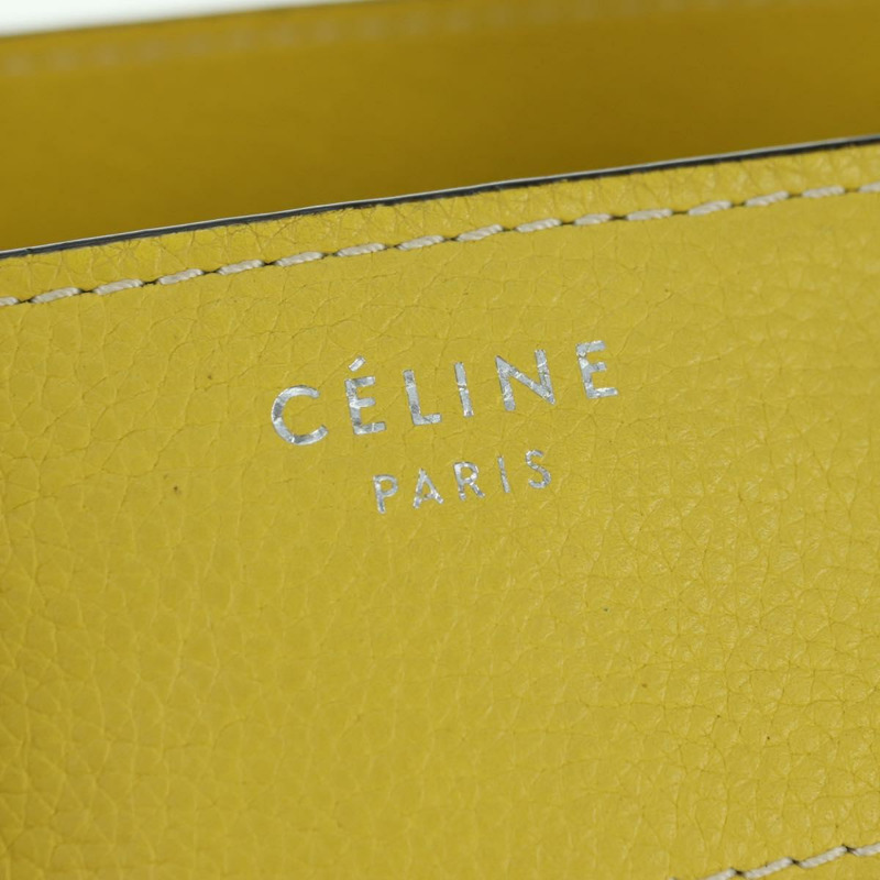 【日本直送】CELINE Luggage Mini Shopper 手提包 皮革 黃色 正品 ep14591V-18
