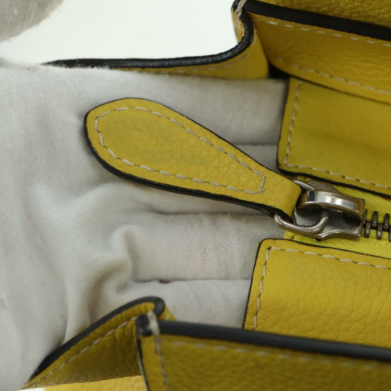 【日本直送】CELINE Luggage Mini Shopper 手提包 皮革 黃色 正品 ep14591V-19