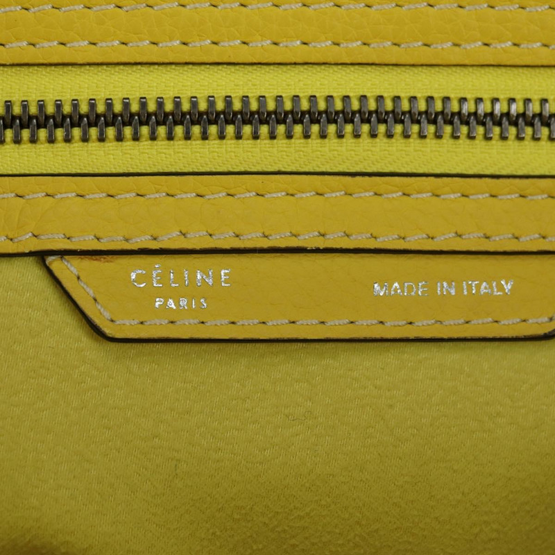 【日本直送】CELINE Luggage Mini Shopper 手提包 皮革 黃色 正品 ep14591V-20