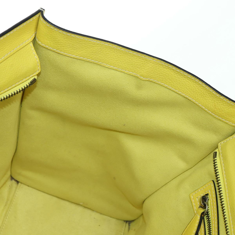 【日本直送】CELINE Luggage Mini Shopper 手提包 皮革 黃色 正品 ep14591V-21