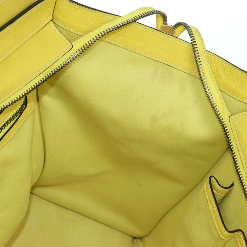 【日本直送】CELINE Luggage Mini Shopper 手提包 皮革 黃色 正品 ep14591V-22