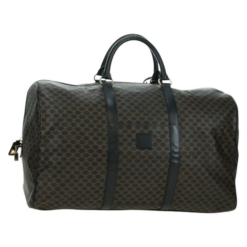 CELINE Macadam帆布波士頓包 PVC皮革 黑色金色 正品 am11585V