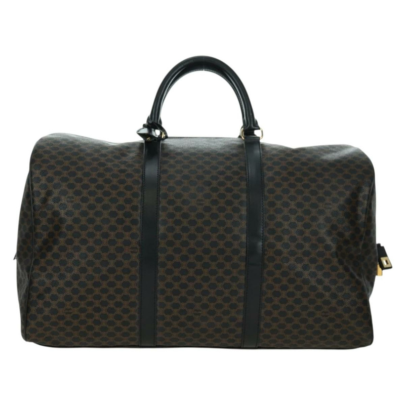 【日本直送】CELINE Macadam帆布波士頓包 PVC皮革 黑色金色 正品 am11585V-1