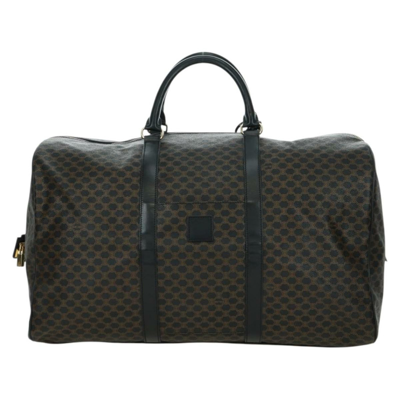 【日本直送】CELINE Macadam帆布波士頓包 PVC皮革 黑色金色 正品 am11585V-12