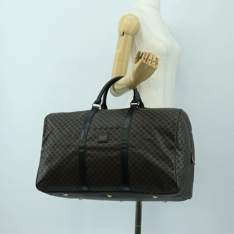 【日本直送】CELINE Macadam帆布波士頓包 PVC皮革 黑色金色 正品 am11585V-24