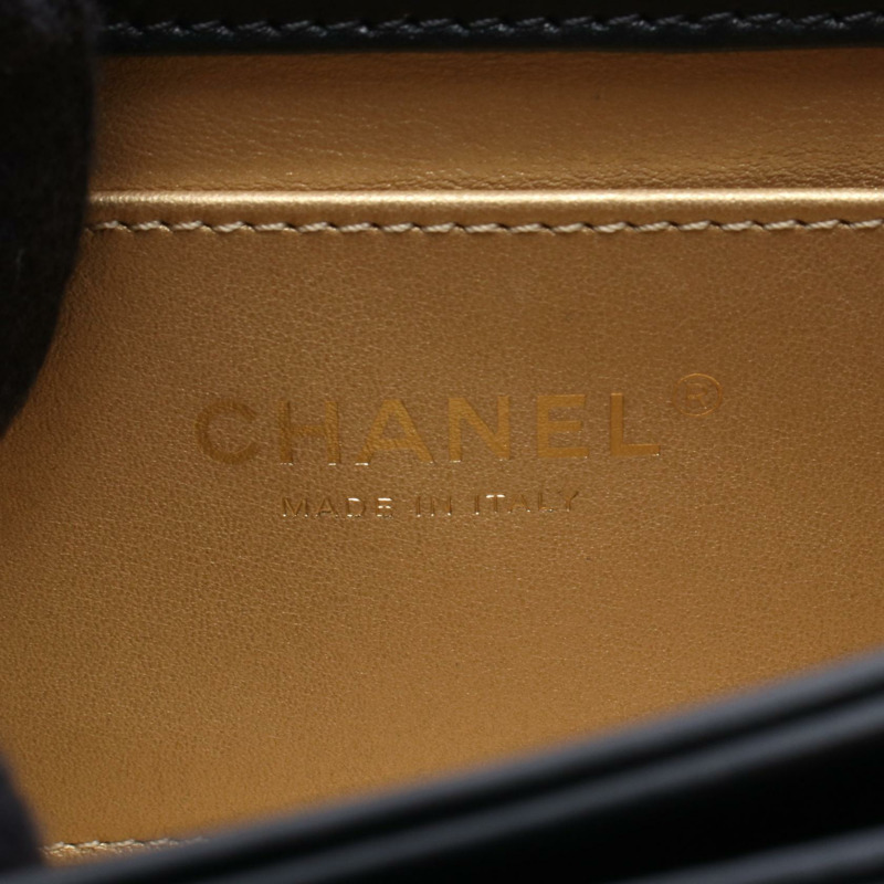香奈兒 (CHANEL) 絎縫鏈條斜背包 AS1889 黑色皮革二手金色五金-3