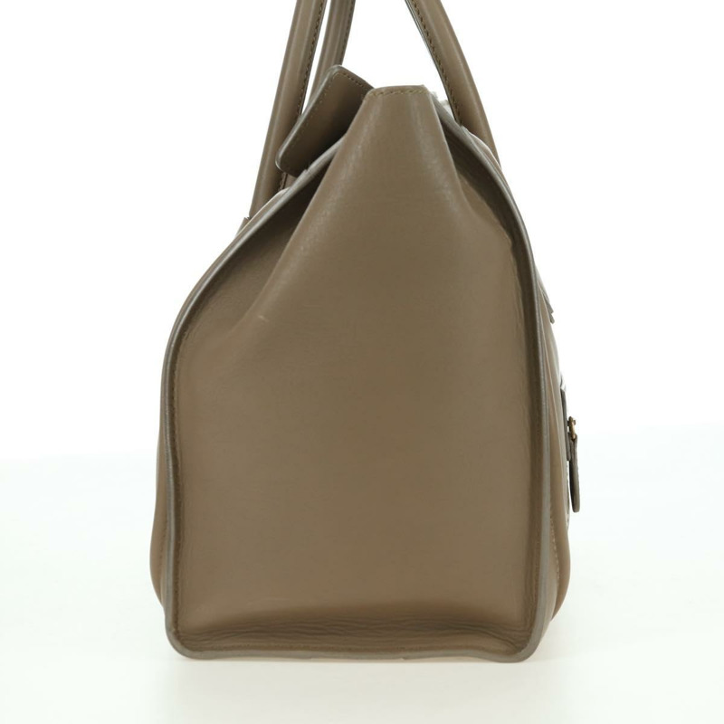 【日本直送】CELINE Luggage Mini Shopper 手提包，米色金色皮革，正品 am11586V-3