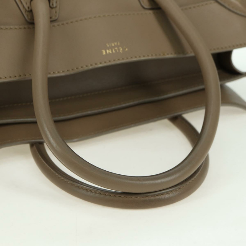 【日本直送】CELINE Luggage Mini Shopper 手提包，米色金色皮革，正品 am11586V-6