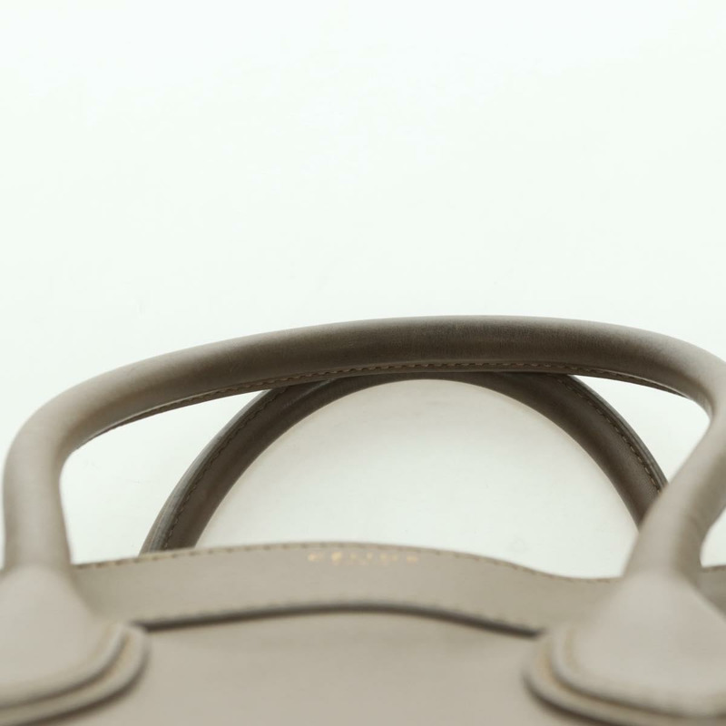 【日本直送】CELINE Luggage Mini Shopper 手提包，米色金色皮革，正品 am11586V-7