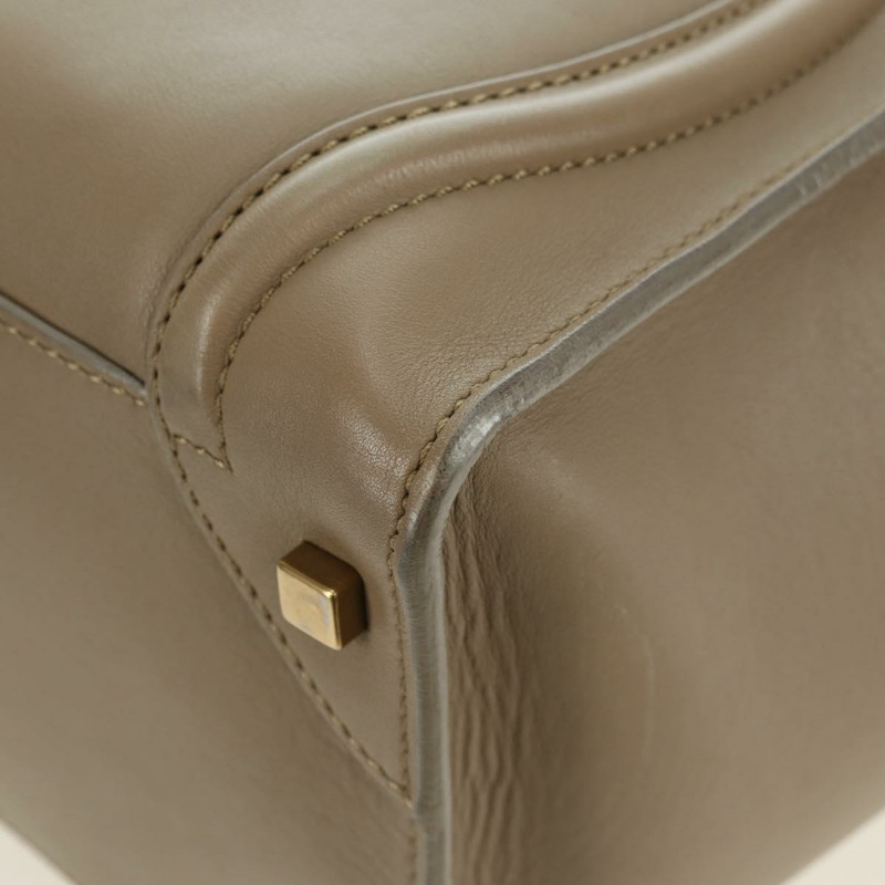 【日本直送】CELINE Luggage Mini Shopper 手提包，米色金色皮革，正品 am11586V-15