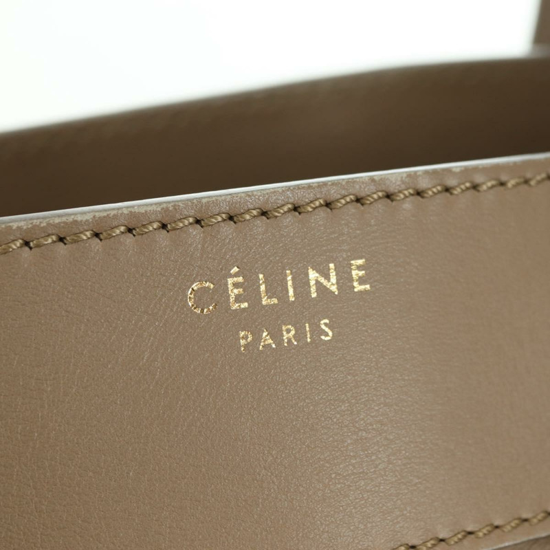 【日本直送】CELINE Luggage Mini Shopper 手提包，米色金色皮革，正品 am11586V-16