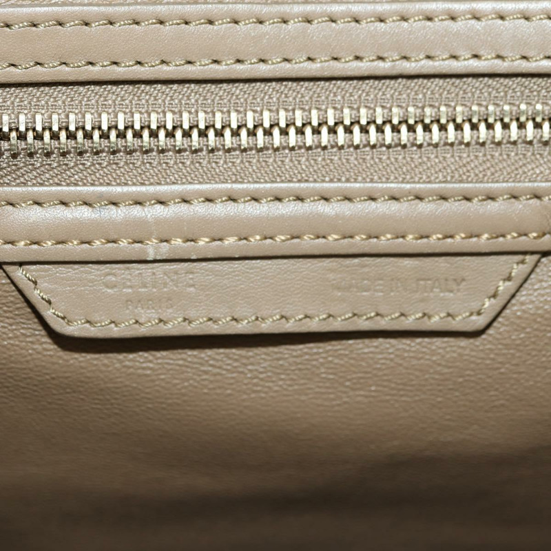 【日本直送】CELINE Luggage Mini Shopper 手提包，米色金色皮革，正品 am11586V-19