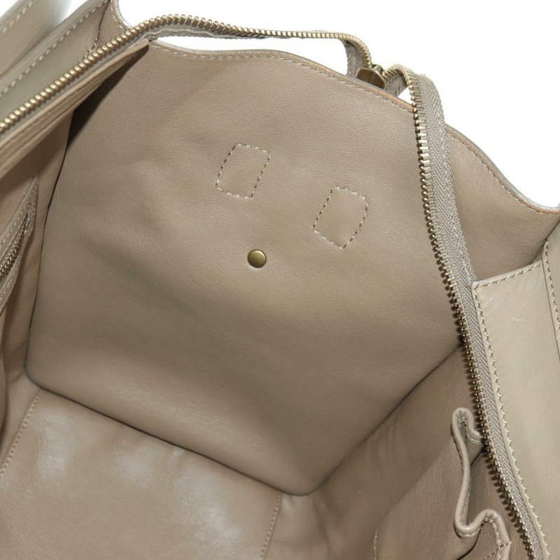 【日本直送】CELINE Luggage Mini Shopper 手提包，米色金色皮革，正品 am11586V-20
