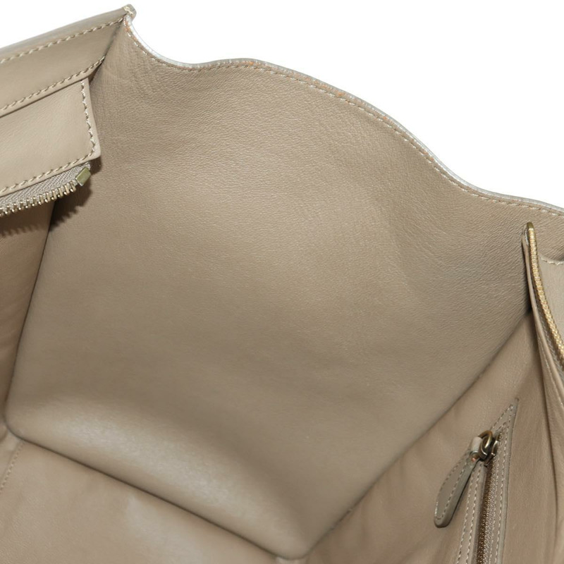 【日本直送】CELINE Luggage Mini Shopper 手提包，米色金色皮革，正品 am11586V-21
