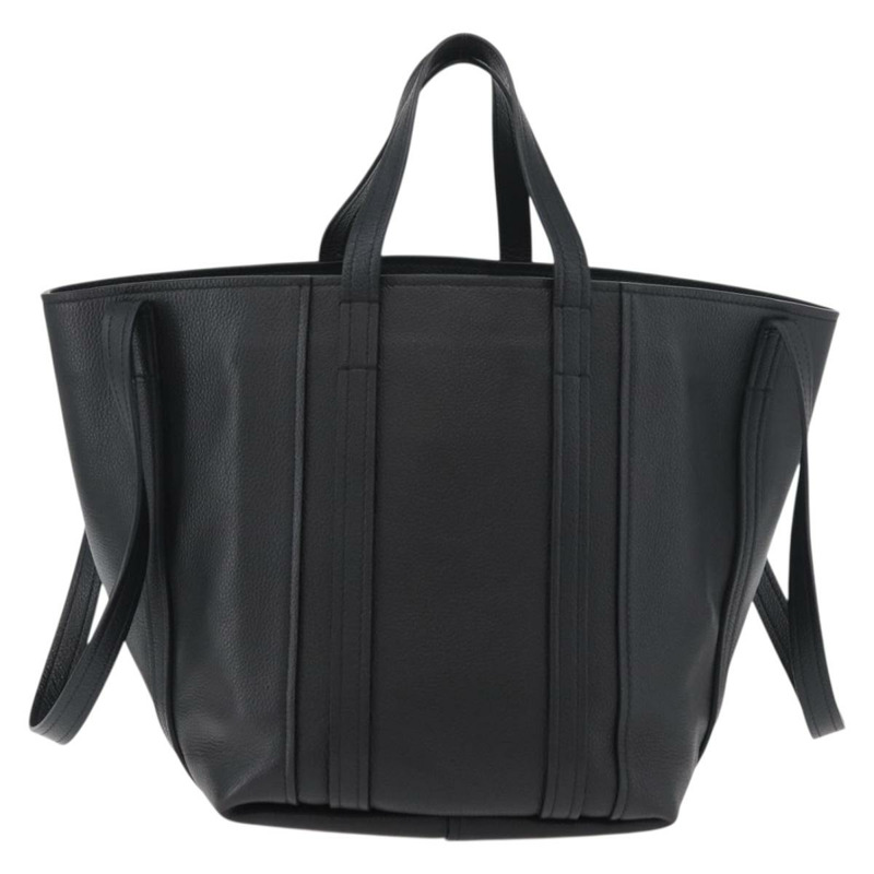 【日本直送】BALENCIAGA Everyday Tote Bag Leather Black Silver 672794 Auth mr2511A-1
