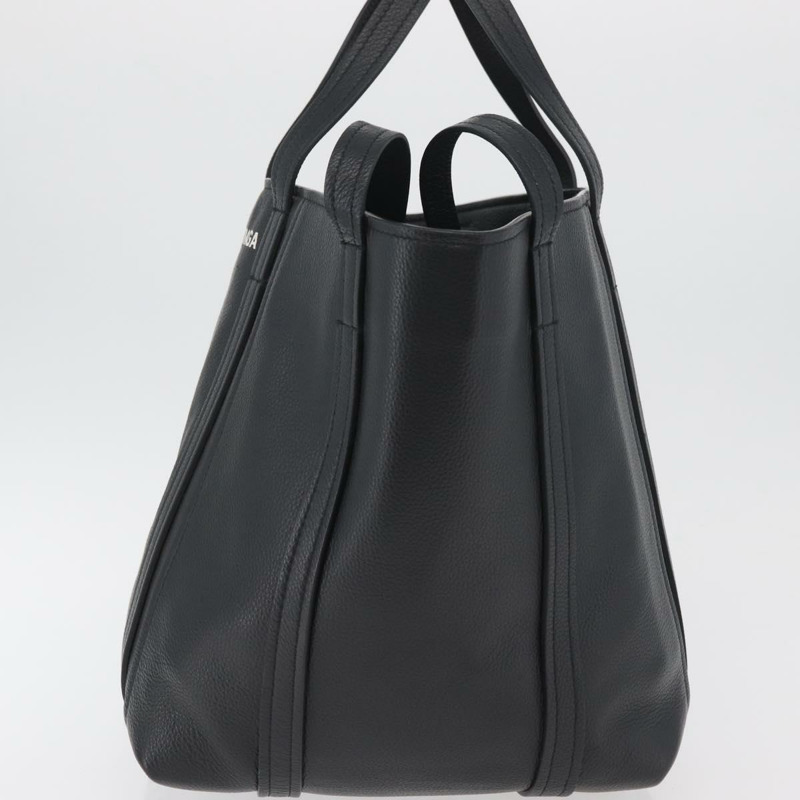 【日本直送】BALENCIAGA Everyday Tote Bag Leather Black Silver 672794 Auth mr2511A-2