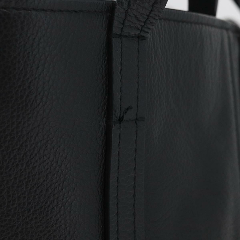 【日本直送】BALENCIAGA Everyday Tote Bag Leather Black Silver 672794 Auth mr2511A-4