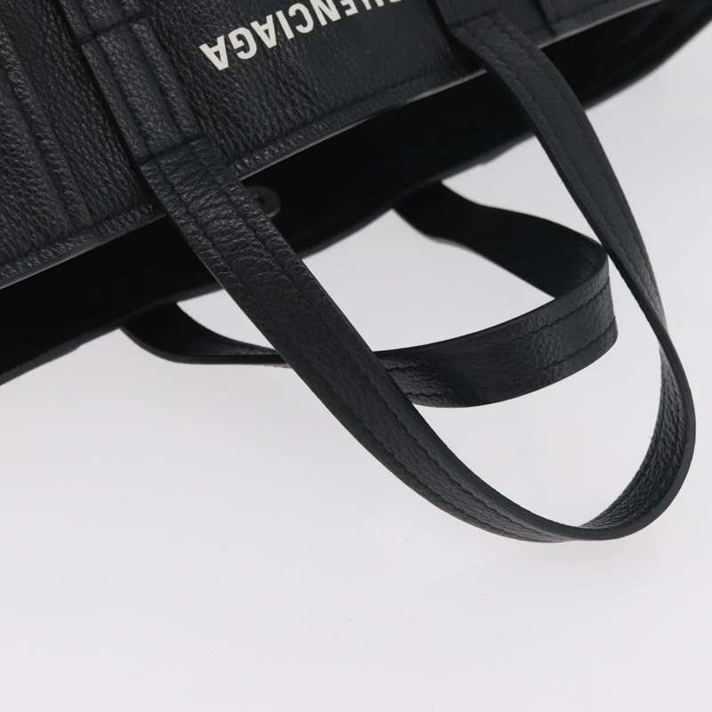 【日本直送】BALENCIAGA Everyday Tote Bag Leather Black Silver 672794 Auth mr2511A-7