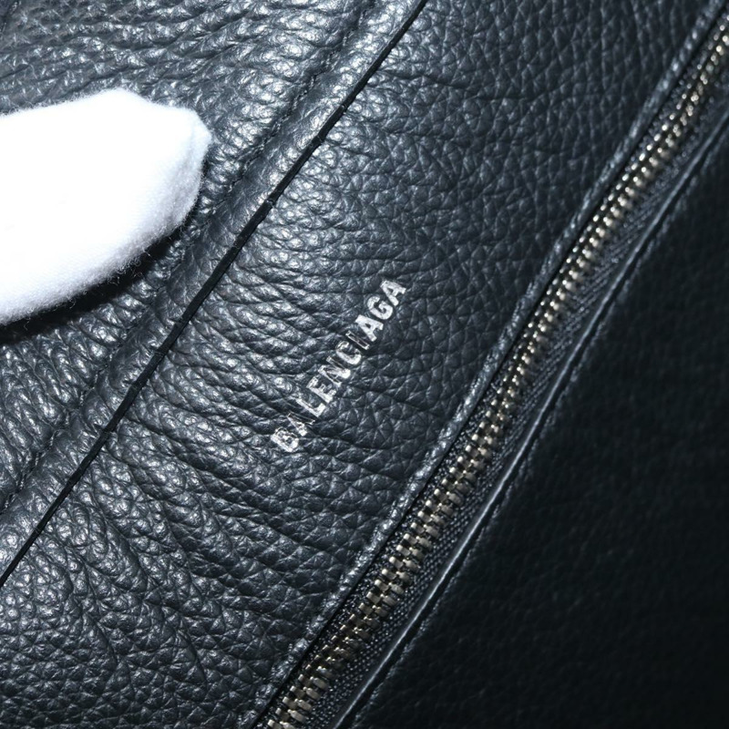 【日本直送】BALENCIAGA Everyday Tote Bag Leather Black Silver 672794 Auth mr2511A-20