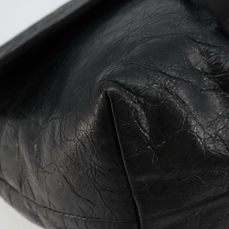 【日本直送】BALENCIAGA Explorer 黑色皮革單肩包 620259 Auth mr2509A-13