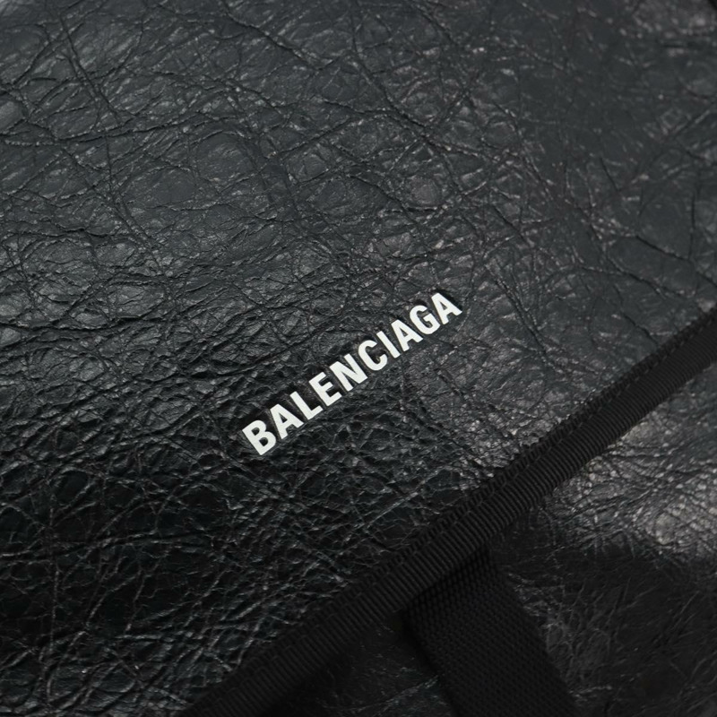 【日本直送】BALENCIAGA Explorer 黑色皮革單肩包 620259 Auth mr2509A-16