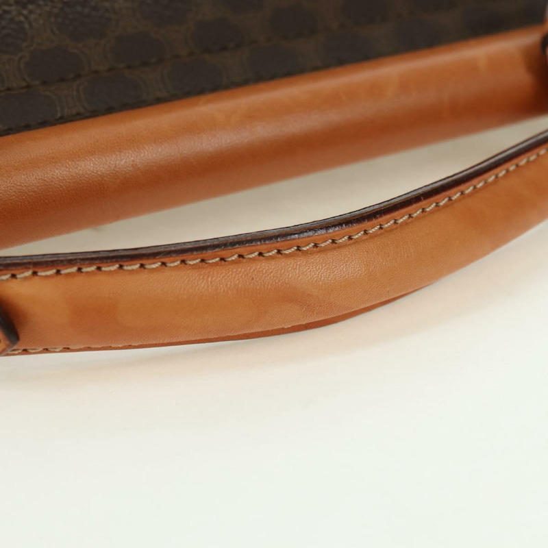 【日本直送】CELINE Macadam帆布手提包 PVC皮革 2way Brown Gold Auth am11580V-6