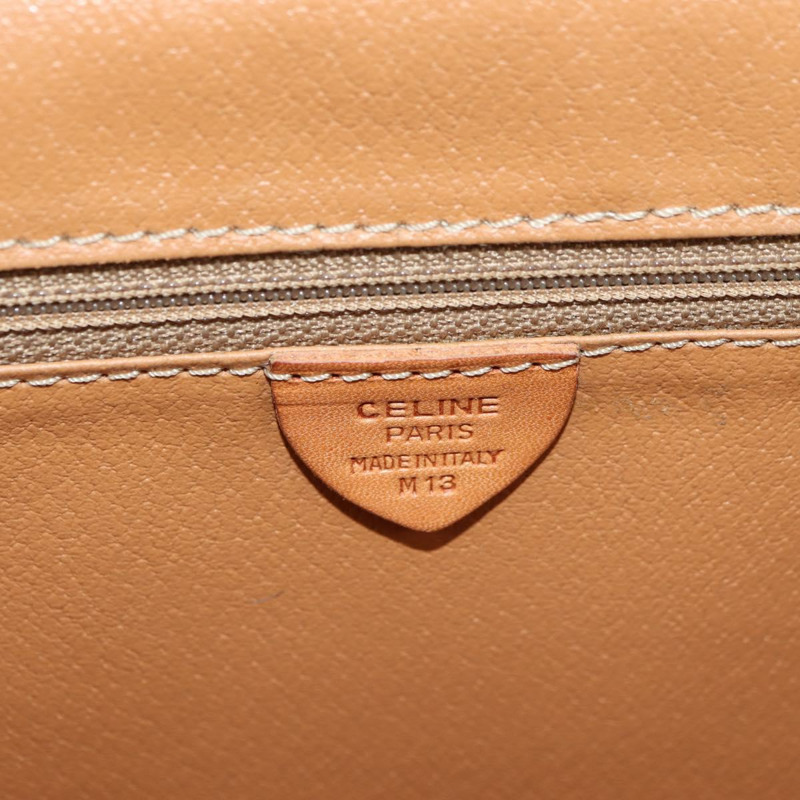 【日本直送】CELINE Macadam帆布手提包 PVC皮革 2way Brown Gold Auth am11580V-11