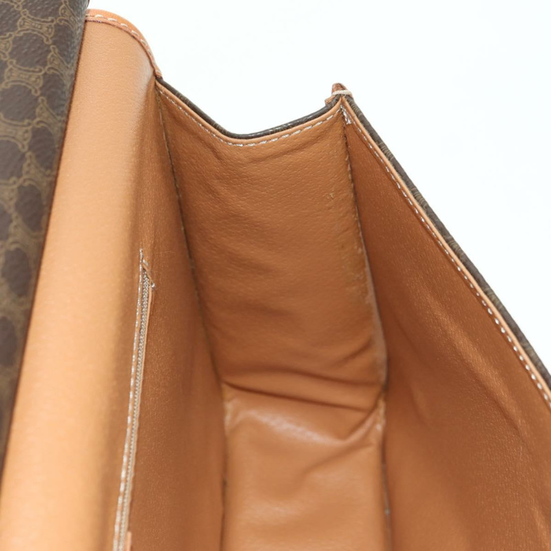 【日本直送】CELINE Macadam帆布手提包 PVC皮革 2way Brown Gold Auth am11580V-22