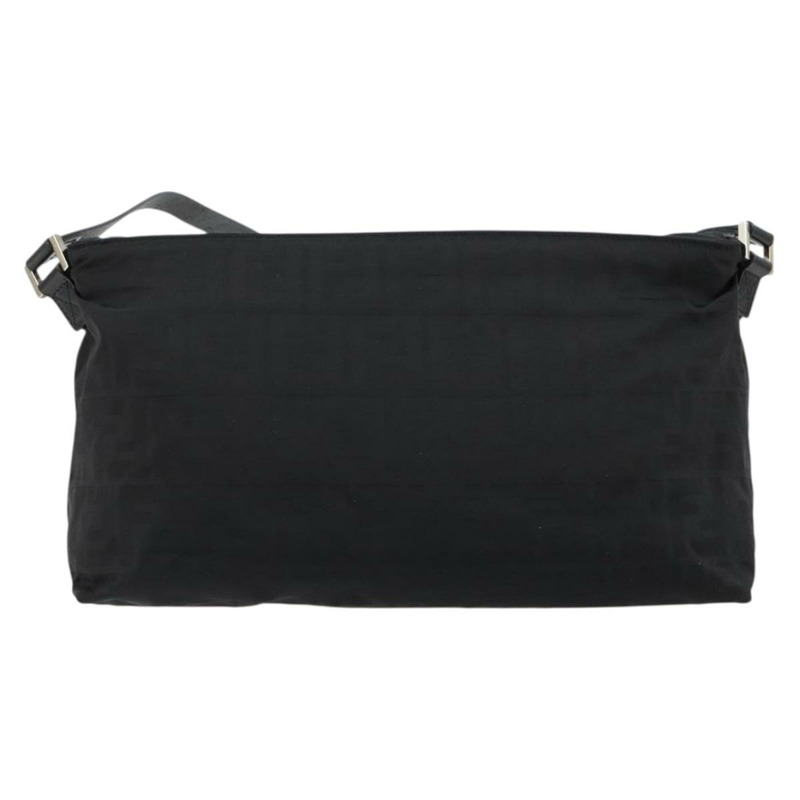【日本直送】FENDI Zucca帆布單肩包 黑色 銀色 正品 177493A-1