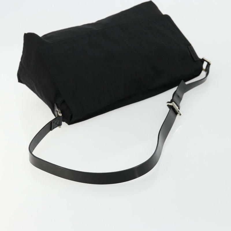 【日本直送】FENDI Zucca帆布單肩包 黑色 銀色 正品 177493A-6