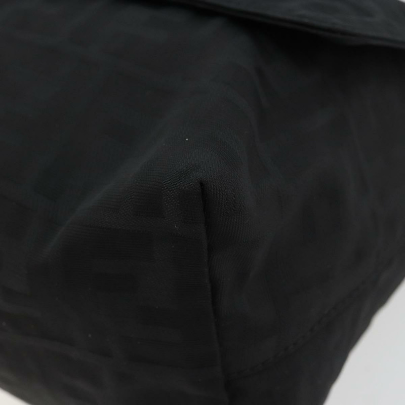 【日本直送】FENDI Zucca帆布單肩包 黑色 銀色 正品 177493A-13