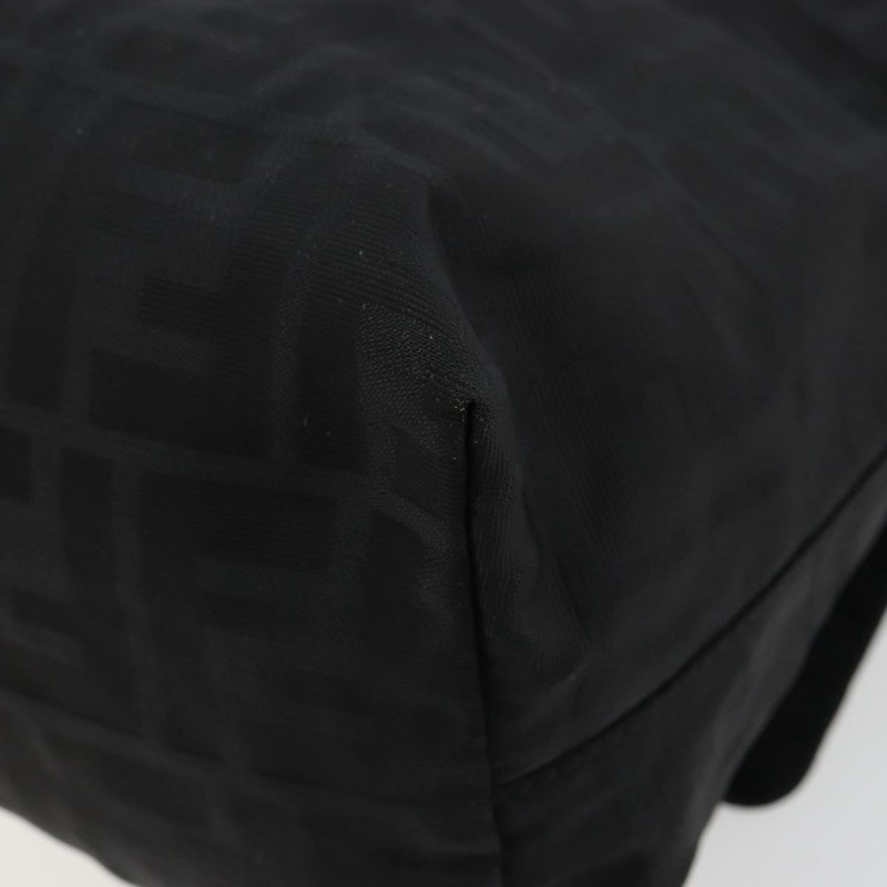 【日本直送】FENDI Zucca帆布單肩包 黑色 銀色 正品 177493A-15