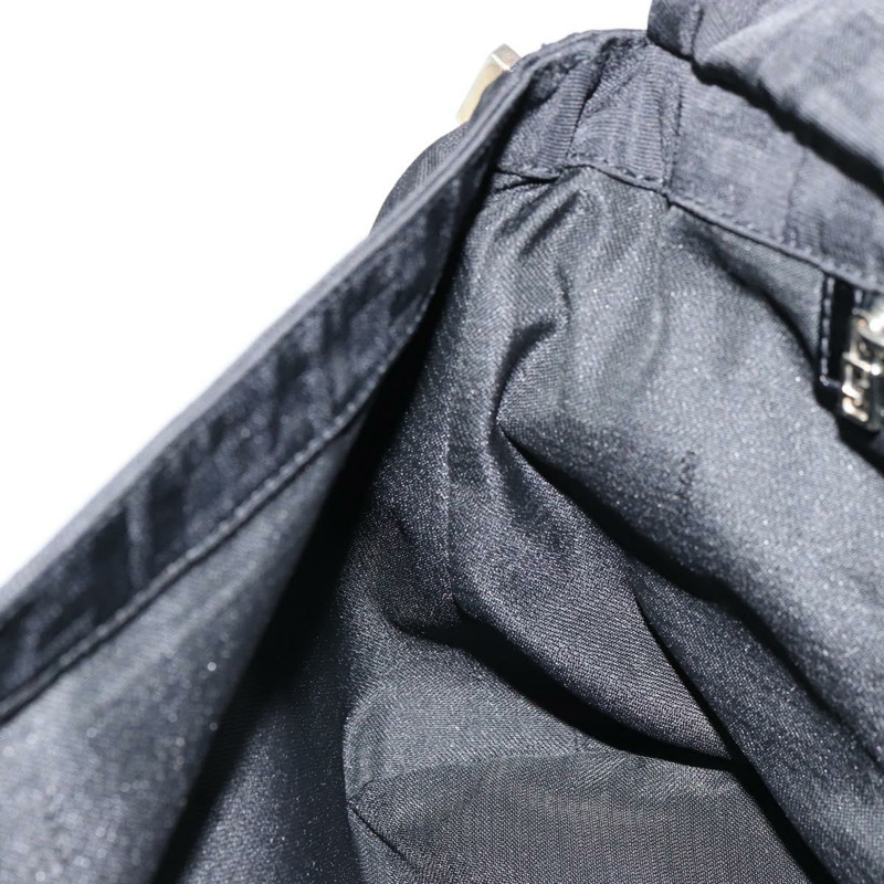 【日本直送】FENDI Zucca帆布單肩包 黑色 銀色 正品 177493A-20