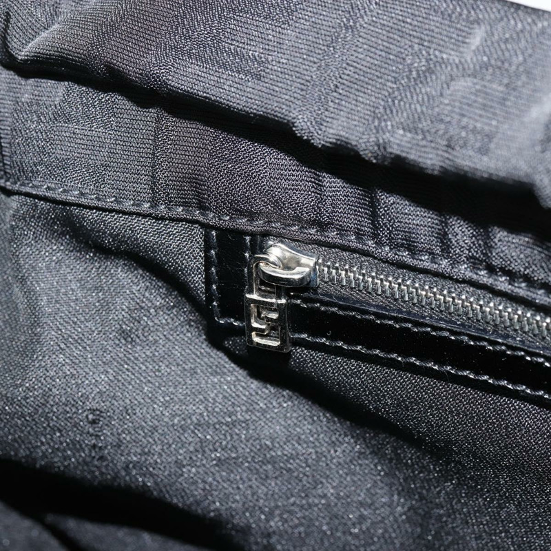 【日本直送】FENDI Zucca帆布單肩包 黑色 銀色 正品 177493A-21