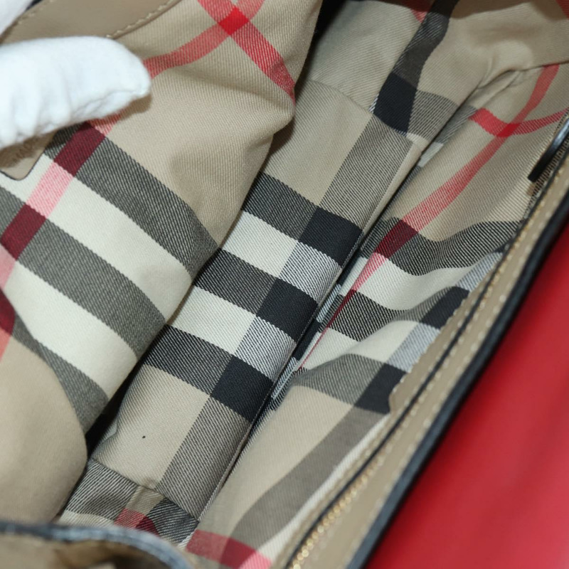 【日本直送】BURBERRY 皮革肩包 米色 金色 正品 am11605V-10