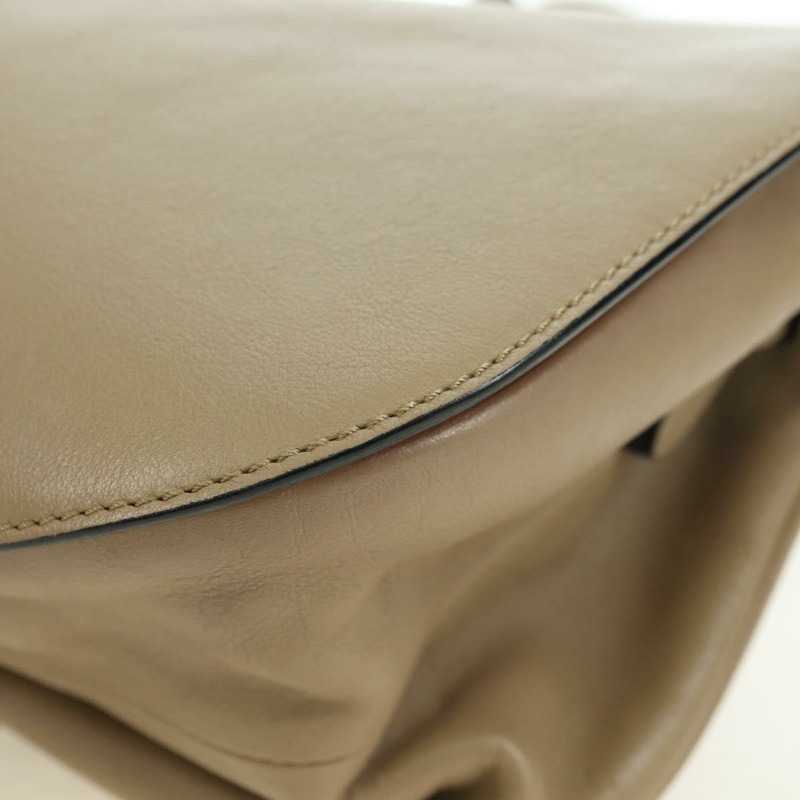 【日本直送】BURBERRY 皮革肩包 米色 金色 正品 am11605V-14
