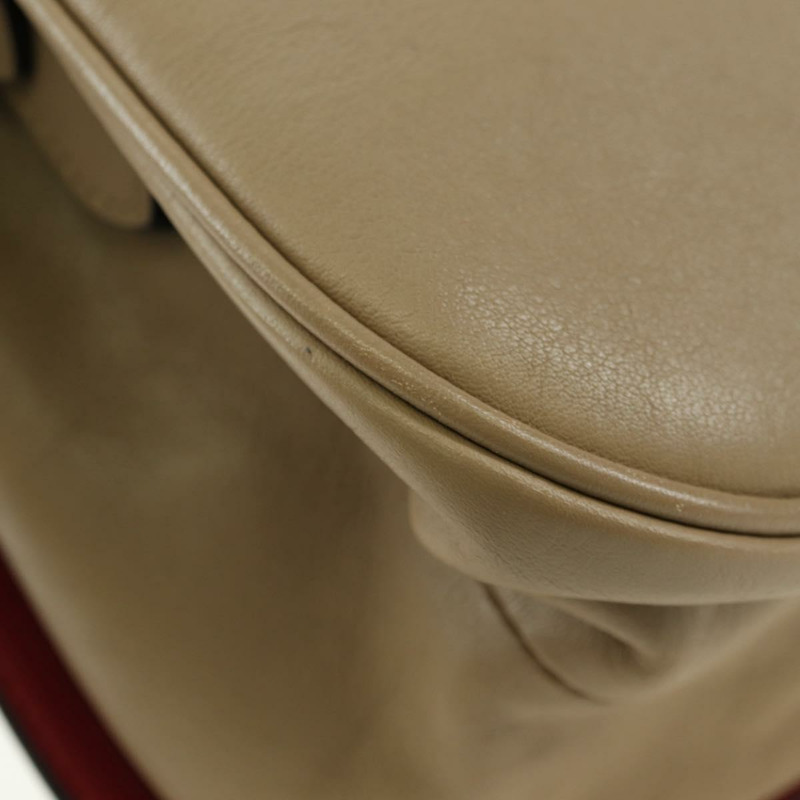 【日本直送】BURBERRY 皮革肩包 米色 金色 正品 am11605V-15