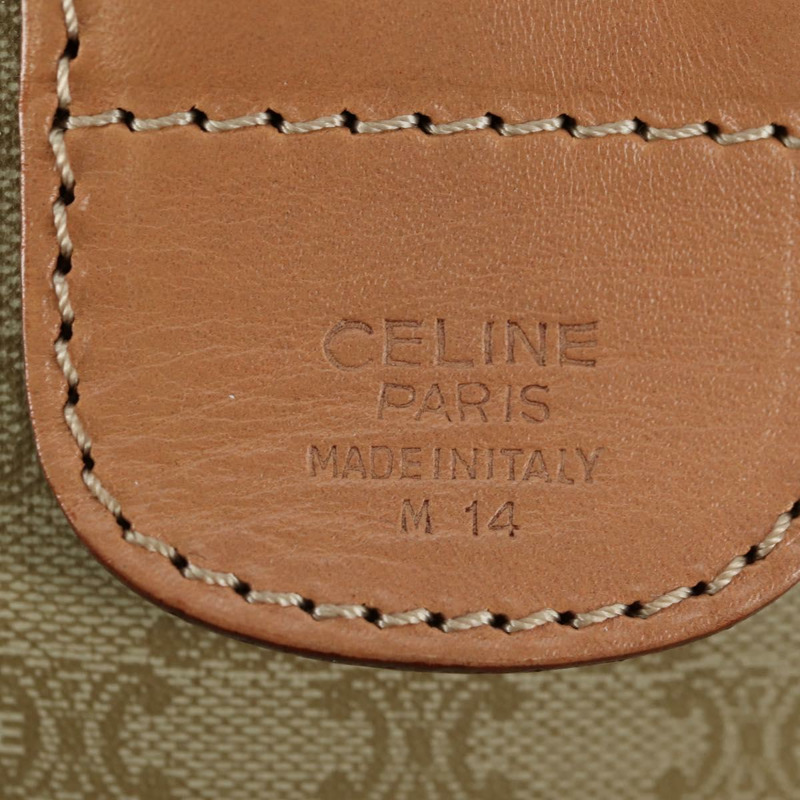 【日本直送】CELINE Macadam帆布迷你波士頓包 PVC 米色 金色 正品 am11604V-10