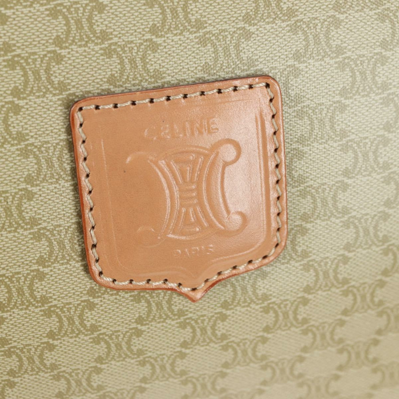 【日本直送】CELINE Macadam帆布迷你波士頓包 PVC 米色 金色 正品 am11604V-18