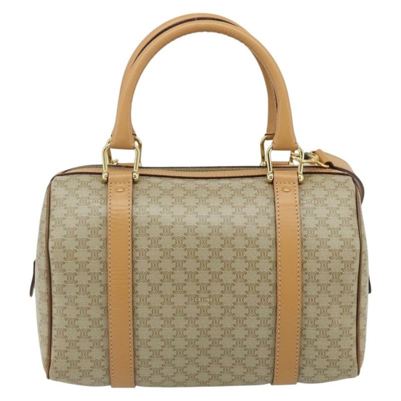 【日本直送】CELINE Macadam帆布手提包 PVC 兩用 米色 金色 正品 178288A-1