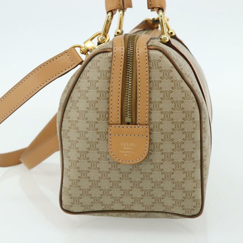 【日本直送】CELINE Macadam帆布手提包 PVC 兩用 米色 金色 正品 178288A-3