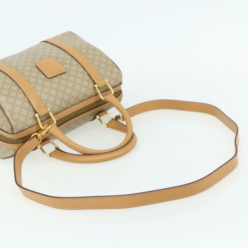 【日本直送】CELINE Macadam帆布手提包 PVC 兩用 米色 金色 正品 178288A-7