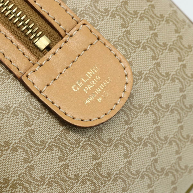 【日本直送】CELINE Macadam帆布手提包 PVC 兩用 米色 金色 正品 178288A-11