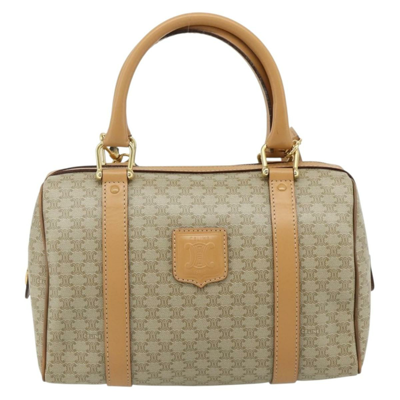 【日本直送】CELINE Macadam帆布手提包 PVC 兩用 米色 金色 正品 178288A-12