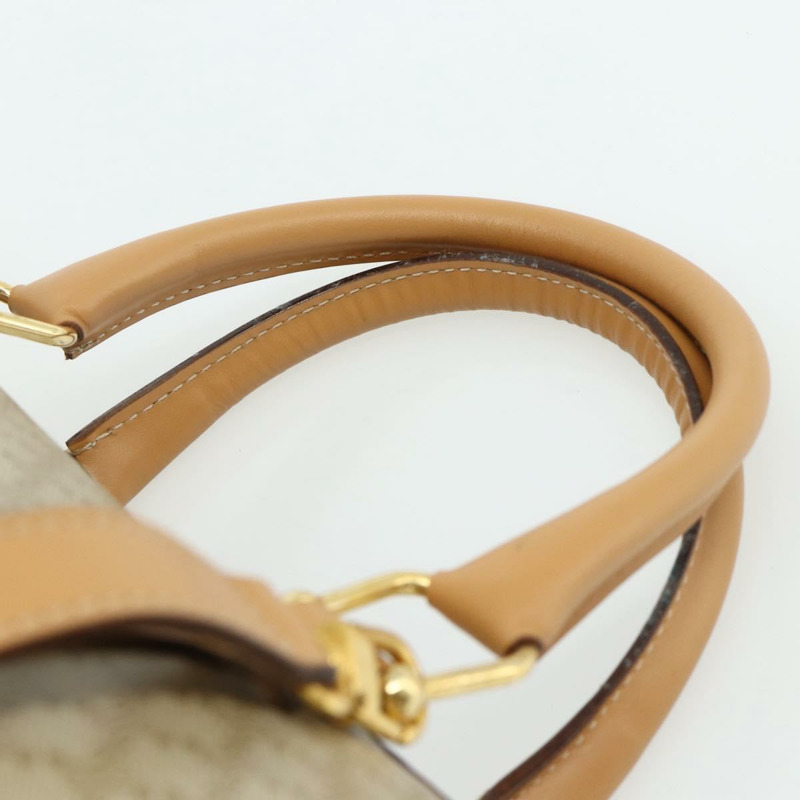 【日本直送】CELINE Macadam帆布手提包 PVC 兩用 米色 金色 正品 178288A-13