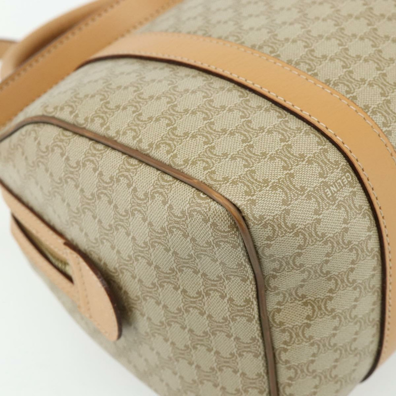 【日本直送】CELINE Macadam帆布手提包 PVC 兩用 米色 金色 正品 178288A-17