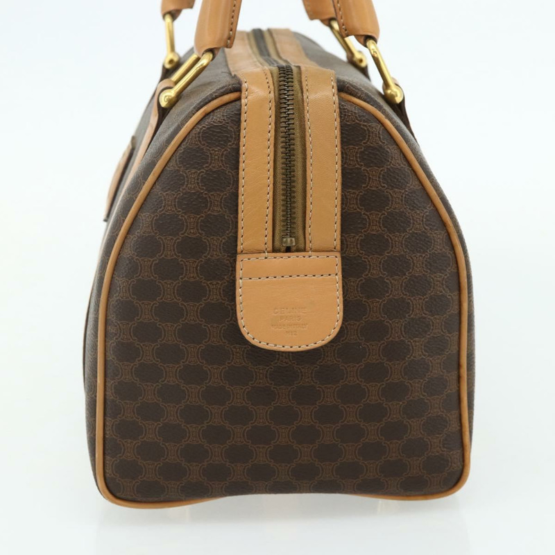 【日本直送】CELINE Macadam帆布手提包 PVC皮革 棕色 金色 正品 178304A-3